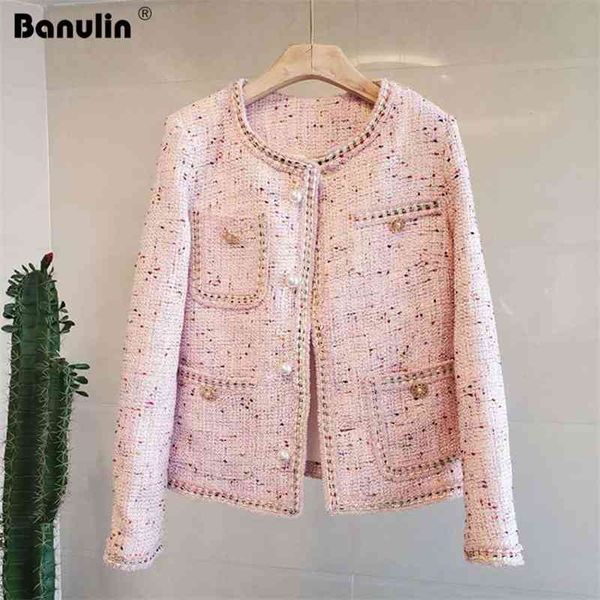 autumn tweed jacket women o-neck coat pearl buttons slim elegant jackets casaco feminine 210603, Black;brown
autumn tweed jacket women o-neck coat pearl buttons slim elegant jackets casaco feminine 210603, Black;brown
