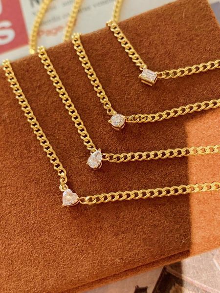 chains ins style real 18k gold 0.10ct diamond necklace simple atmosphere au750 color jewelry original design heart round k, Silver
chains ins style real 18k gold 0.10ct diamond necklace simple atmosphere au750 color jewelry original design heart round k, Silver