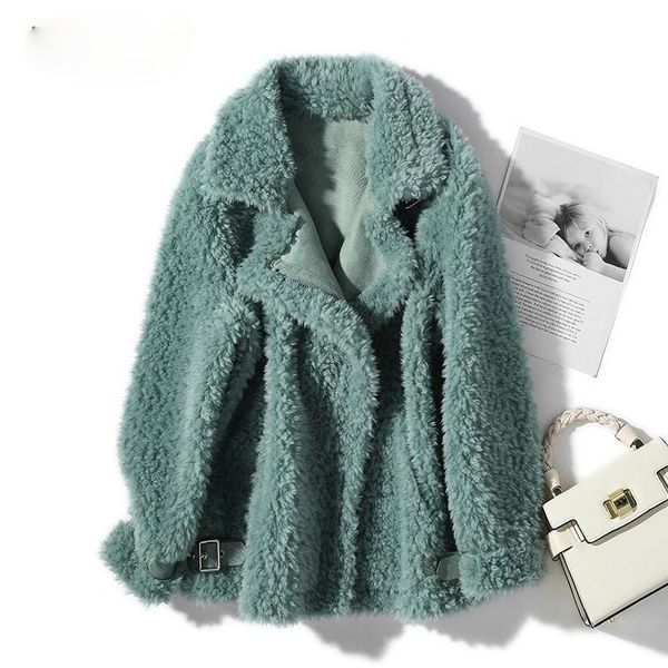 women's fur & faux 2021winter thicken warm teddy jacket women casual lamb wool loose outerwear female genuine sheep shearing coat k383, Black
women's fur & faux 2021winter thicken warm teddy jacket women casual lamb wool loose outerwear female genuine sheep shearing coat k383, Black