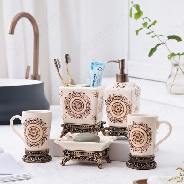bath accessory set classical painted ceramic bathroom decoration accessories european vintage home resin relief base five-piece shower
bath accessory set classical painted ceramic bathroom decoration accessories european vintage home resin relief base five-piece shower