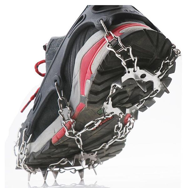 19-teeth anti skid climbing crampons spikes cleats shoe cover for winter hiking stainless steel outdoor ice gripper cords, slings and webbin
19-teeth anti skid climbing crampons spikes cleats shoe cover for winter hiking stainless steel outdoor ice gripper cords, slings and webbin