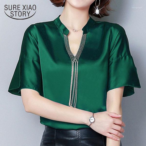fashion womens blouses 2021 ladies harajuku shirt solid v-neck butterfly sleeve chiffon blouse plus size 3637 50 women's & shirts, White
fashion womens blouses 2021 ladies harajuku shirt solid v-neck butterfly sleeve chiffon blouse plus size 3637 50 women's & shirts, White
