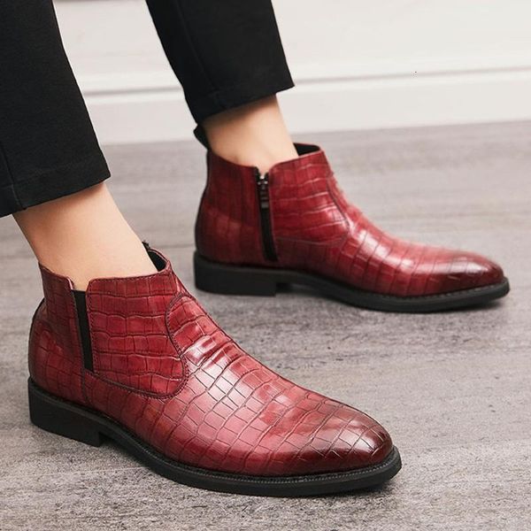 dress shoes leisure men crocodile pattern leather pointed toe zipper business men's stylish # 7kr3, Black
dress shoes leisure men crocodile pattern leather pointed toe zipper business men's stylish # 7kr3, Black