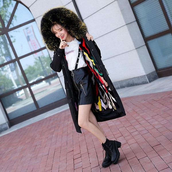 women's fur & faux mink over-knee collar hooded winter coat jacket warm customized highest quality female, Black
women's fur & faux mink over-knee collar hooded winter coat jacket warm customized highest quality female, Black