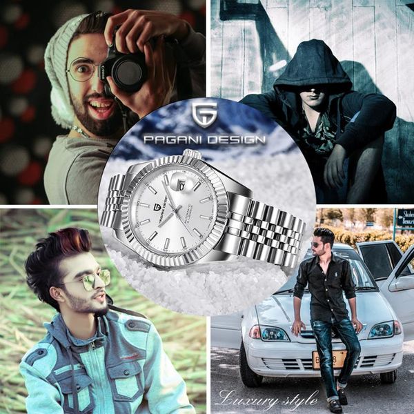 wristwatches pagani design stainless steel luxury sapphire watch mens japan nh35a business automatic mechanical antique men, Slivery;brown
wristwatches pagani design stainless steel luxury sapphire watch mens japan nh35a business automatic mechanical antique men, Slivery;brown
