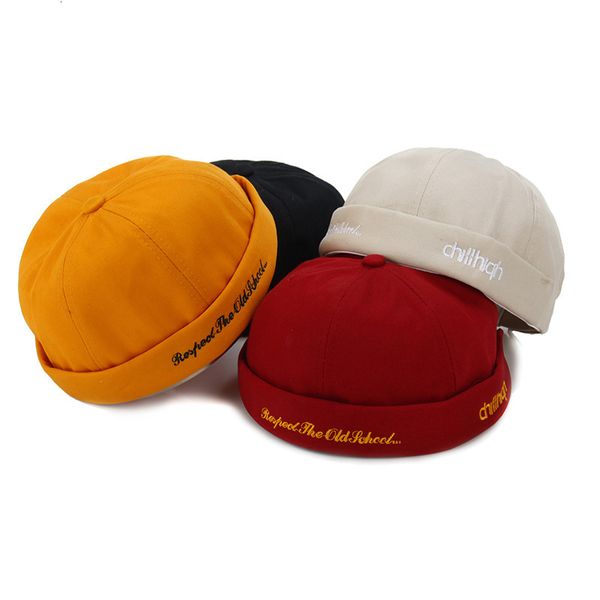 hat female tide designer spring and autumn leisure melon skin sailor brimless male summer landlord, Blue;gray
hat female tide designer spring and autumn leisure melon skin sailor brimless male summer landlord, Blue;gray