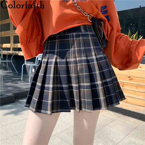 colorfaith new autumn winter women skirt in a cage plaid pleated woolen checkered high waist lady school mini skirt sk8098 210413, Black
colorfaith new autumn winter women skirt in a cage plaid pleated woolen checkered high waist lady school mini skirt sk8098 210413, Black