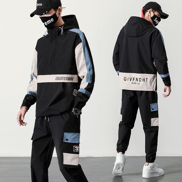 men's tracksuits mens streetwear tracksuit set 2021 autumn new sweat suit men patchwork hoodie sweatpants hip hop male fashion jog, Gray
men's tracksuits mens streetwear tracksuit set 2021 autumn new sweat suit men patchwork hoodie sweatpants hip hop male fashion jog, Gray