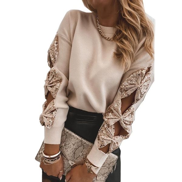 long sleeve winter women sequin hollow bow knitted pullover sweaters 2021 autumn clothing fashion streetwear sj7375v women's, White;black
long sleeve winter women sequin hollow bow knitted pullover sweaters 2021 autumn clothing fashion streetwear sj7375v women's, White;black