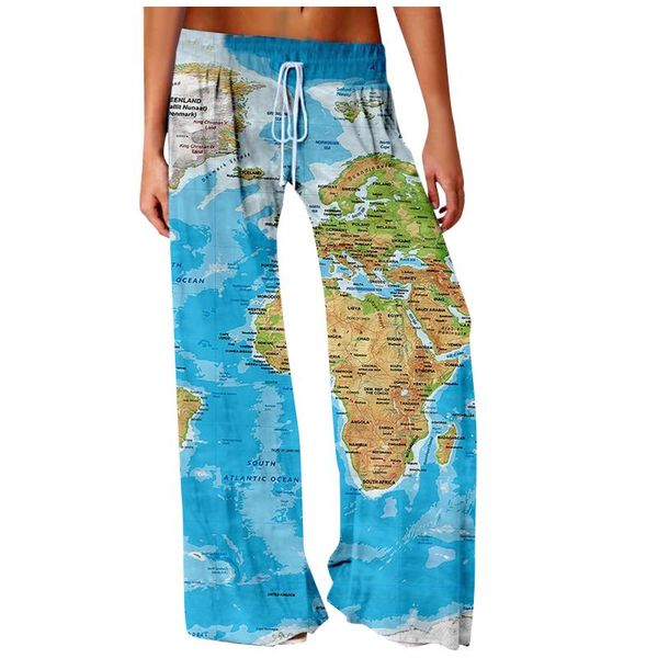 women's pants & capris fashion wide leg trousers ladies casual printed map loose digital straight-leg mujer, Black;white
women's pants & capris fashion wide leg trousers ladies casual printed map loose digital straight-leg mujer, Black;white