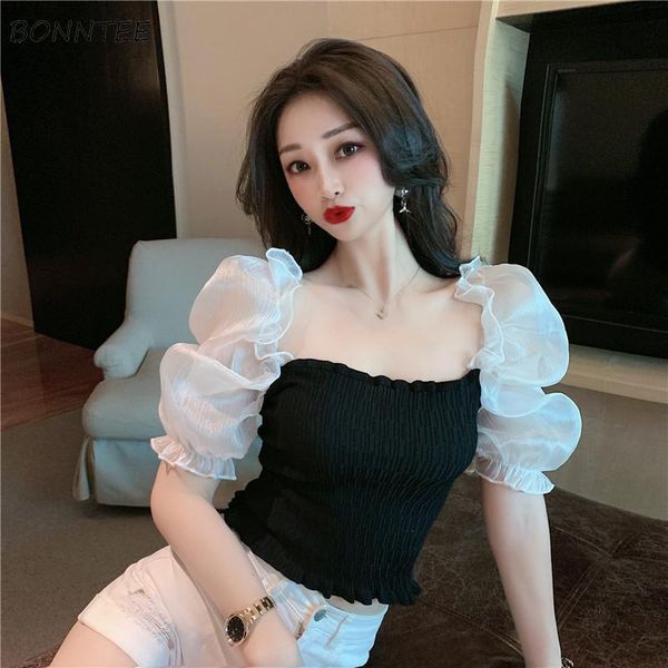 women's blouses & shirts women summer patchwork 3 colors slim fashion korean style all-match ladies cute elegant comfortable streetwear, White
women's blouses & shirts women summer patchwork 3 colors slim fashion korean style all-match ladies cute elegant comfortable streetwear, White
