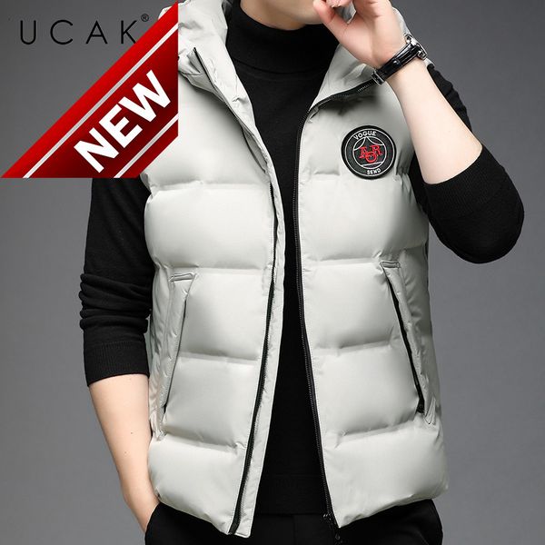 ucak brand 90% white duck down jackets clothing men classic streetwear sleeveless oversize hooded coat male u8300, Black
ucak brand 90% white duck down jackets clothing men classic streetwear sleeveless oversize hooded coat male u8300, Black