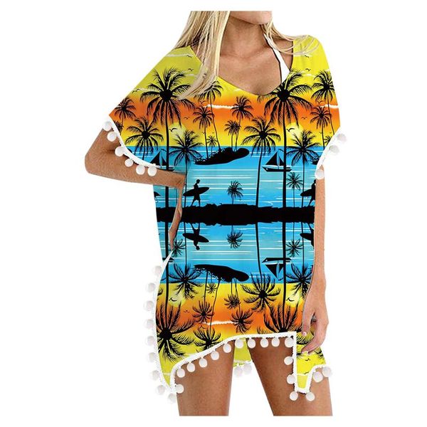 chiffon floral print tassels loose bikini cover up swimsuit women 2021 summer beach bathing suit beachwear tunic shirt d4 women's swimw, White;black
chiffon floral print tassels loose bikini cover up swimsuit women 2021 summer beach bathing suit beachwear tunic shirt d4 women's swimw, White;black