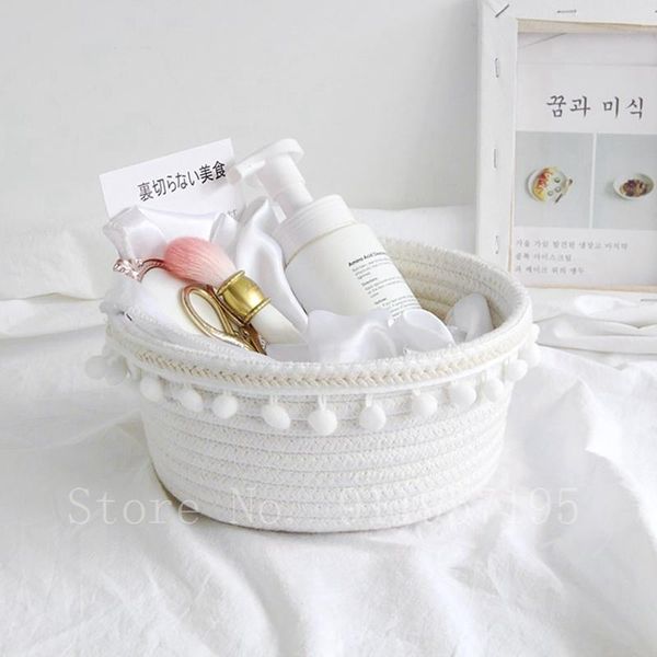 storage baskets household white laundry basket unique woven wool ball home decoration cotton thread
storage baskets household white laundry basket unique woven wool ball home decoration cotton thread