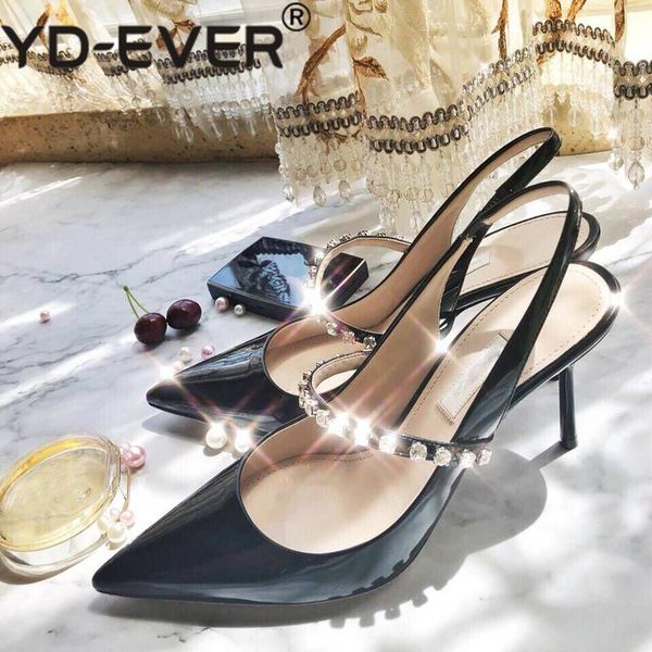 dress shoes patent leather pointed high heels female spring rhinestone band sandals summer shallow elegant slingback ladies pumps, Black
dress shoes patent leather pointed high heels female spring rhinestone band sandals summer shallow elegant slingback ladies pumps, Black