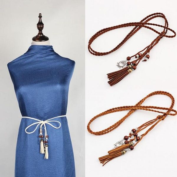 belts candy colors pu leather tassel women thin ceinture waist belt rope beautiful decorations female for dress, Black;brown 
belts candy colors pu leather tassel women thin ceinture waist belt rope beautiful decorations female for dress, Black;brown