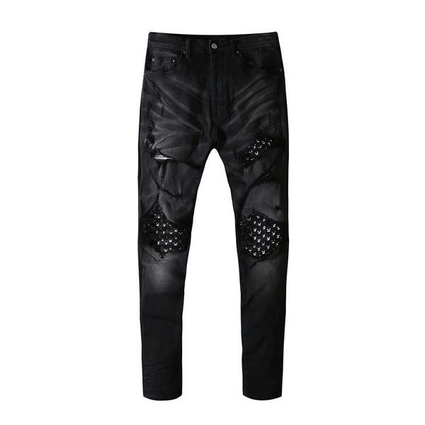 men's jeans male ripped fashion causal black stretch slim for men and women high street tide brand patchwork denim pants, Blue
men's jeans male ripped fashion causal black stretch slim for men and women high street tide brand patchwork denim pants, Blue