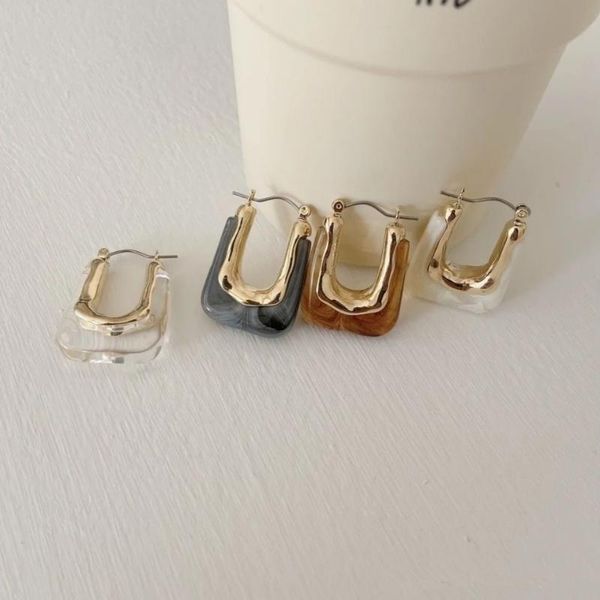 hoop & huggie 2021 colorful vintage transparent resin geometric earrings gold color metal for woman girls party jewelry, Golden;silver
hoop & huggie 2021 colorful vintage transparent resin geometric earrings gold color metal for woman girls party jewelry, Golden;silver