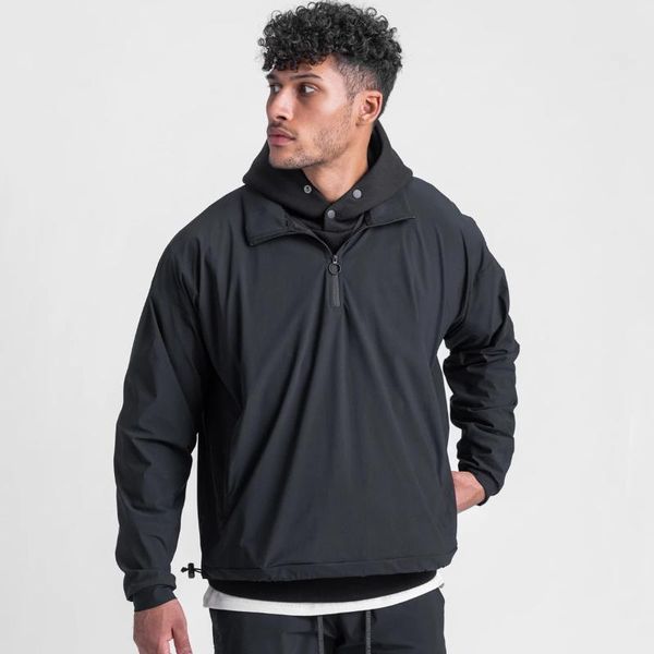 men's hoodies & sweatshirts fashion sports fitness training outdoor jogger jacket autumn thin quick dry half zipper stand collar long s, Black
men's hoodies & sweatshirts fashion sports fitness training outdoor jogger jacket autumn thin quick dry half zipper stand collar long s, Black