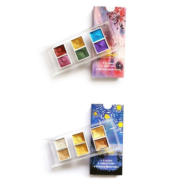 gift sets handmade 6/12 color glitter water set metallic gold aquarela pigment paint artist painting p9jd
gift sets handmade 6/12 color glitter water set metallic gold aquarela pigment paint artist painting p9jd