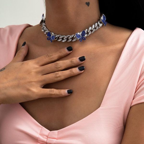 chains personality cool colorful butterfly necklace fashion crystal cuba adjustment neck chain women choker necklaces jewelry, Silver
chains personality cool colorful butterfly necklace fashion crystal cuba adjustment neck chain women choker necklaces jewelry, Silver