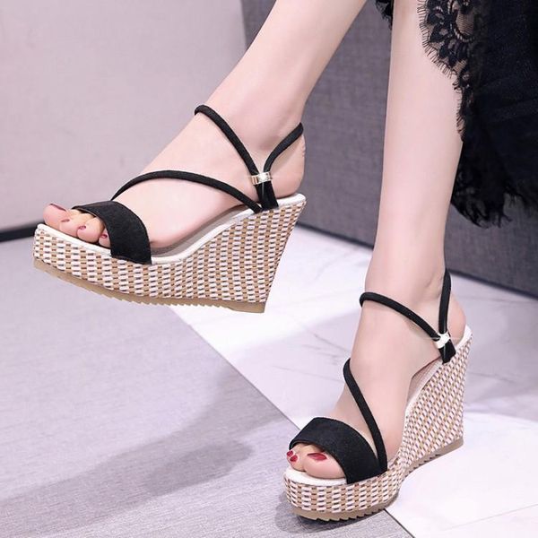 fashion women sandals platform wedges ladies slippers summer elegant female peep toe high heels women's shoes woman slides, Black
fashion women sandals platform wedges ladies slippers summer elegant female peep toe high heels women's shoes woman slides, Black