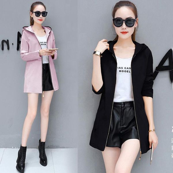 women's jackets 2021 spring solid color female decoration body long section windbreaker casual fashion jacket tide w324, Black;brown
women's jackets 2021 spring solid color female decoration body long section windbreaker casual fashion jacket tide w324, Black;brown