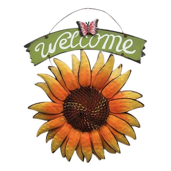handmade vintage metal butterfly sunflower welcome sign front door decoration hanging outdoor wreath porch novelty items
handmade vintage metal butterfly sunflower welcome sign front door decoration hanging outdoor wreath porch novelty items