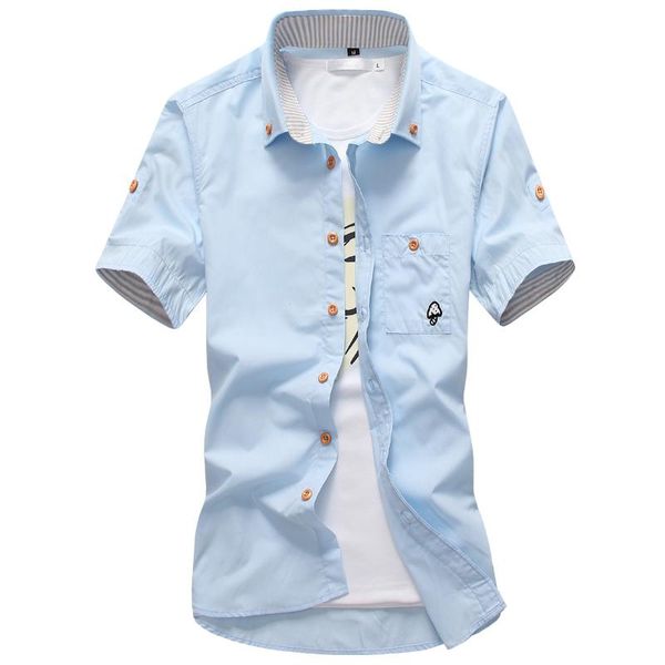 men's casual shirts nice summer essential trend shirt, fashion embroidered large size shirt short sleeve, premium quality clothing, White;black
men's casual shirts nice summer essential trend shirt, fashion embroidered large size shirt short sleeve, premium quality clothing, White;black