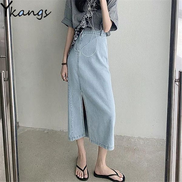 skirts vintage simple side slit denim long skirt female high waist solid jean korean style women streetwear clothing, Black
skirts vintage simple side slit denim long skirt female high waist solid jean korean style women streetwear clothing, Black