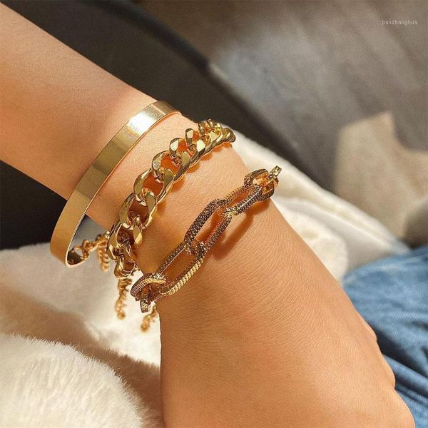 4pcs punk curb cuban set for women miami boho thick gold color charm bangles fashion jewelry link chain, Black
4pcs punk curb cuban set for women miami boho thick gold color charm bangles fashion jewelry link chain, Black