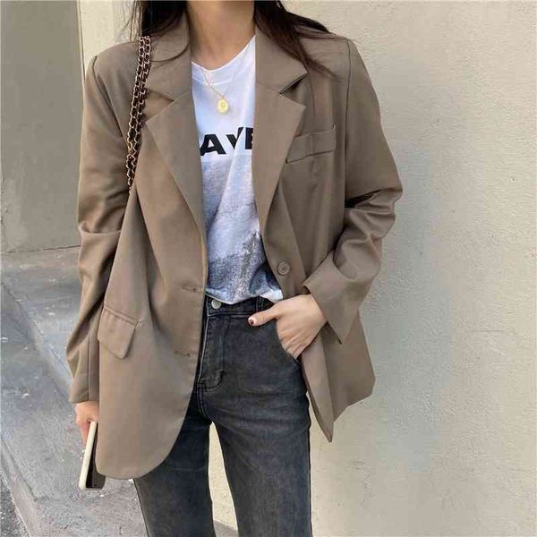 women's suits & blazers oversize loose femme solid korean minimalist all match vintage jackets fashion streetwear, White;black
women's suits & blazers oversize loose femme solid korean minimalist all match vintage jackets fashion streetwear, White;black