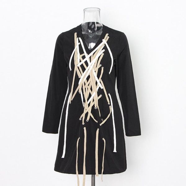 casual dresses gothic cross bandage long sleeve dress women fashion v neck high waist female chic streetwear trendy, Black;gray
casual dresses gothic cross bandage long sleeve dress women fashion v neck high waist female chic streetwear trendy, Black;gray
