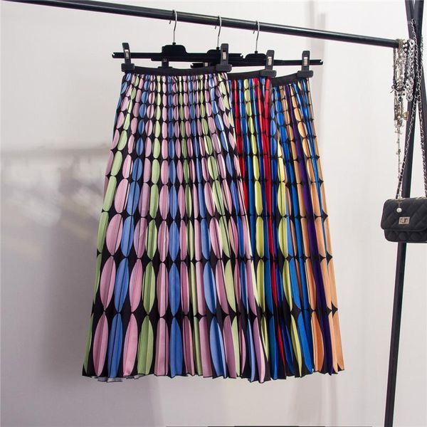 skirts striped pleated skirt summer vintage hit color printing long runway women elastic waist fashion elegant swing, Black
skirts striped pleated skirt summer vintage hit color printing long runway women elastic waist fashion elegant swing, Black