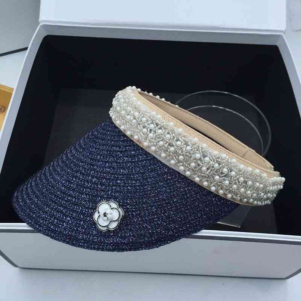 wide brim hats straw empty hat sun without for women resort sea pearl camellia girl outdoor french sun dm16, Blue;gray
wide brim hats straw empty hat sun without for women resort sea pearl camellia girl outdoor french sun dm16, Blue;gray