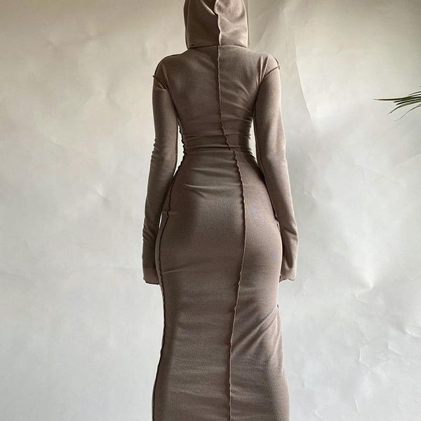 dresses women casual long sleeve mid calf dress spring high street solid color reverse line round neck hooded bodycon, Black;gray
dresses women casual long sleeve mid calf dress spring high street solid color reverse line round neck hooded bodycon, Black;gray