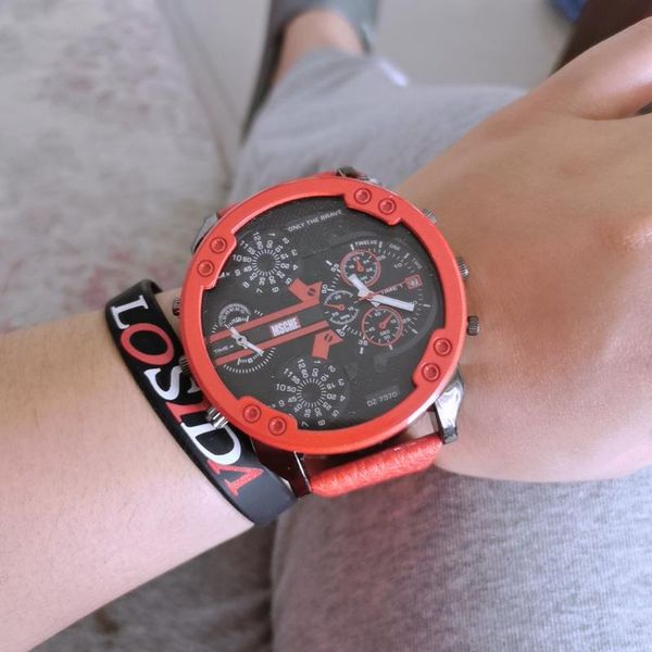 big dial wristwatch sapphire glass quartz leather watches waterproof stainless steel watch for men reloj wristwatches, Slivery;brown
big dial wristwatch sapphire glass quartz leather watches waterproof stainless steel watch for men reloj wristwatches, Slivery;brown