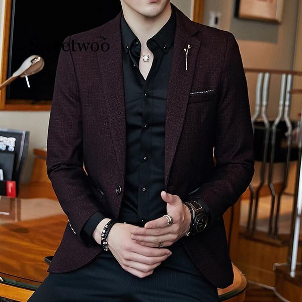 men's suits & blazers spring plaid blazer fashion business casual slim suit jacket large size banquet wedding party club dress 5xl, White;black
men's suits & blazers spring plaid blazer fashion business casual slim suit jacket large size banquet wedding party club dress 5xl, White;black