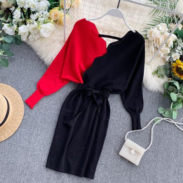 yuoomuoo elegant sashes v neck knit dress women 2021 backless autumn long sleeve sweater dress ladies bodycon short dress, Black;gray
yuoomuoo elegant sashes v neck knit dress women 2021 backless autumn long sleeve sweater dress ladies bodycon short dress, Black;gray
