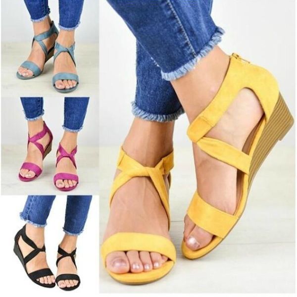 dress shoes summer women sandals gladiator wedges heels zipper platform peep toe 2021 retro rome casual beach ladies zapatos de mujer, Black
dress shoes summer women sandals gladiator wedges heels zipper platform peep toe 2021 retro rome casual beach ladies zapatos de mujer, Black