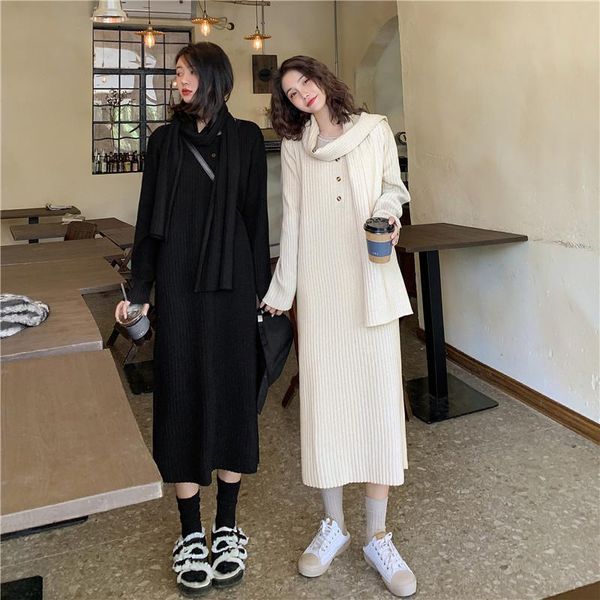 casual dresses autumn and winter 2021 women's skirts retro black knitted long-sleeved dress temperament loose thin mid-length skirt, Black;gray
casual dresses autumn and winter 2021 women's skirts retro black knitted long-sleeved dress temperament loose thin mid-length skirt, Black;gray