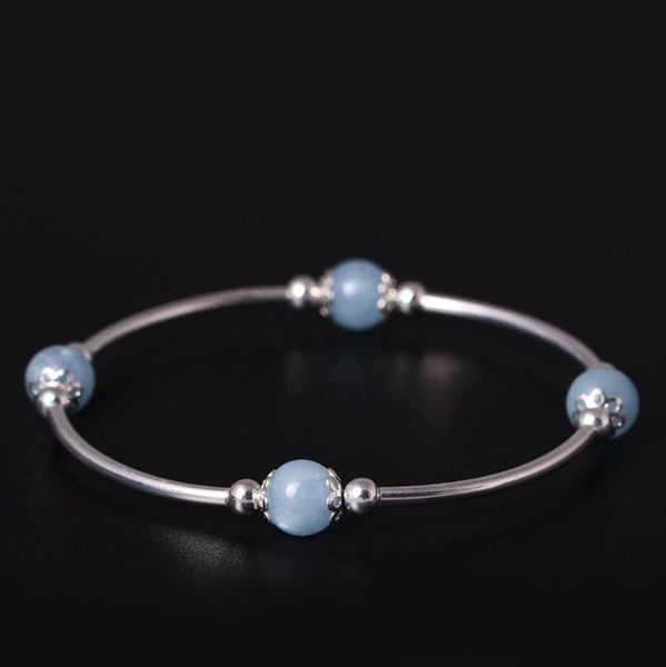 solid sterling silver lovely ball stone tube bangle bracelet for women a2847, Black
solid sterling silver lovely ball stone tube bangle bracelet for women a2847, Black