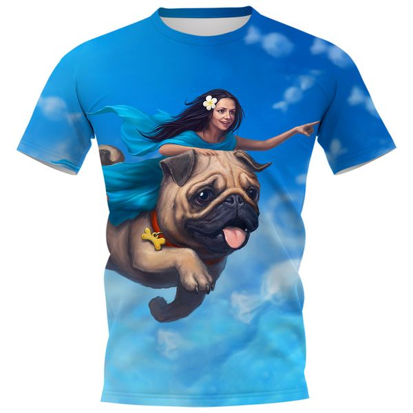 cloocl cartoons pug 3d printed t-shirts mens casual clothes slim short sleeve t shirts teens, White;black
cloocl cartoons pug 3d printed t-shirts mens casual clothes slim short sleeve t shirts teens, White;black