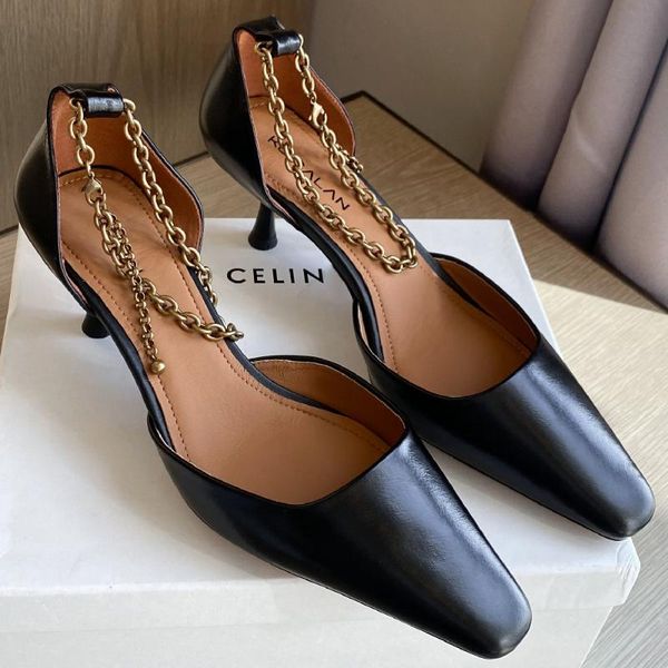 dress shoes women's genuine leather thin high heel square toe ankle strap summer pumps elegant ladies daily sandals for women, Black
dress shoes women's genuine leather thin high heel square toe ankle strap summer pumps elegant ladies daily sandals for women, Black