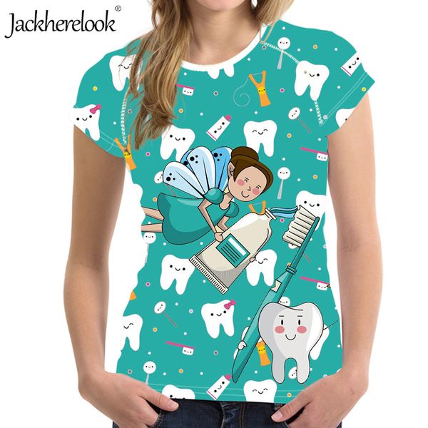 jackherelook brand designer cute cartoon dental/tooth/dentist fairy print summer short sleeve o-neck shirts famale clothing, White
jackherelook brand designer cute cartoon dental/tooth/dentist fairy print summer short sleeve o-neck shirts famale clothing, White