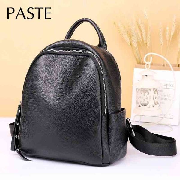 100% genuine leather women backpack black daily casual travel bag for lady small beach knapsack students schoolbag
100% genuine leather women backpack black daily casual travel bag for lady small beach knapsack students schoolbag