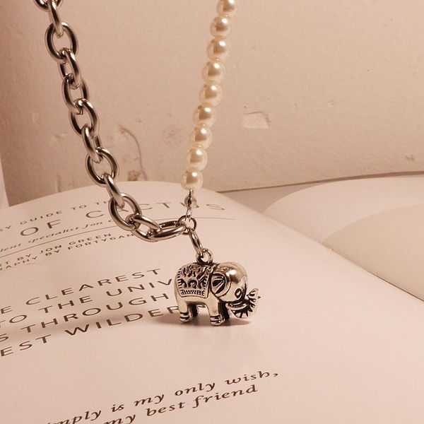 chains titanium steel color preserving chain necklace female pearl multilayer clavicle cold wind elephants neck gold pendant, Silver
chains titanium steel color preserving chain necklace female pearl multilayer clavicle cold wind elephants neck gold pendant, Silver