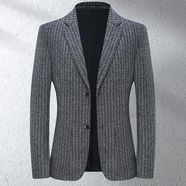 men's suits & blazers fashion suit woolen knitted urban business coat, White;black
men's suits & blazers fashion suit woolen knitted urban business coat, White;black