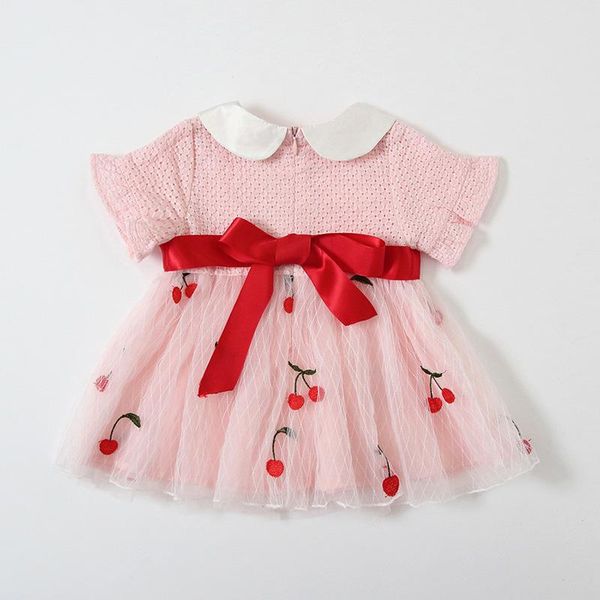 girl's dresses little short sleeve cherry print princess style a-line quality net casual breathable and cool summer dress, Red;yellow
girl's dresses little short sleeve cherry print princess style a-line quality net casual breathable and cool summer dress, Red;yellow