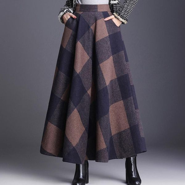 skirts plaid skirt women long a-line british style woolen maxi kilt winter vintage wool tartan umbrella, Black
skirts plaid skirt women long a-line british style woolen maxi kilt winter vintage wool tartan umbrella, Black